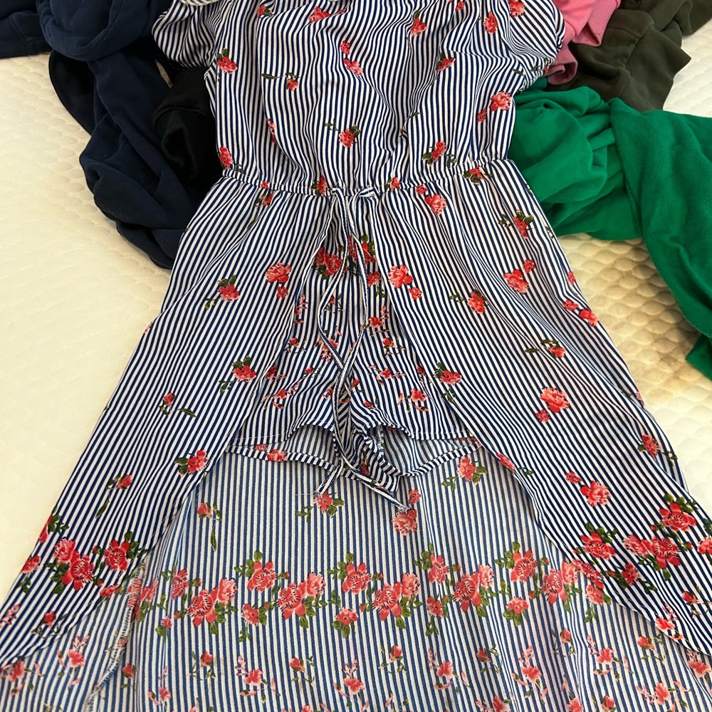 Striped Floral Dress